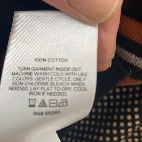 EXPRESS Men's Retro Long Sleeve Geo Print Framed Border Button Up Cardigan XS - Picture 4 of 5